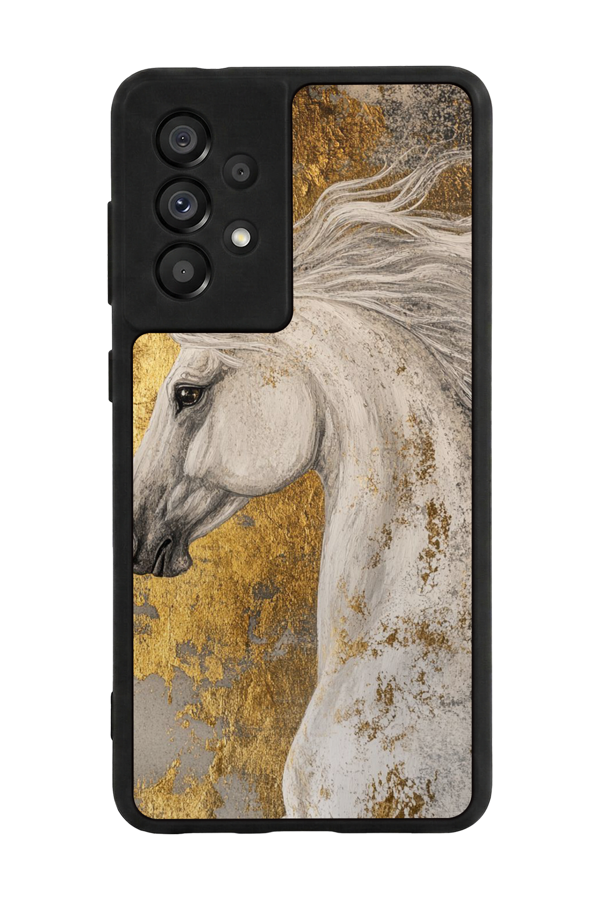 Samsung Galaxy A73 Uyumlu At Horse Tasarımlı Glossy Premium Kılıf
