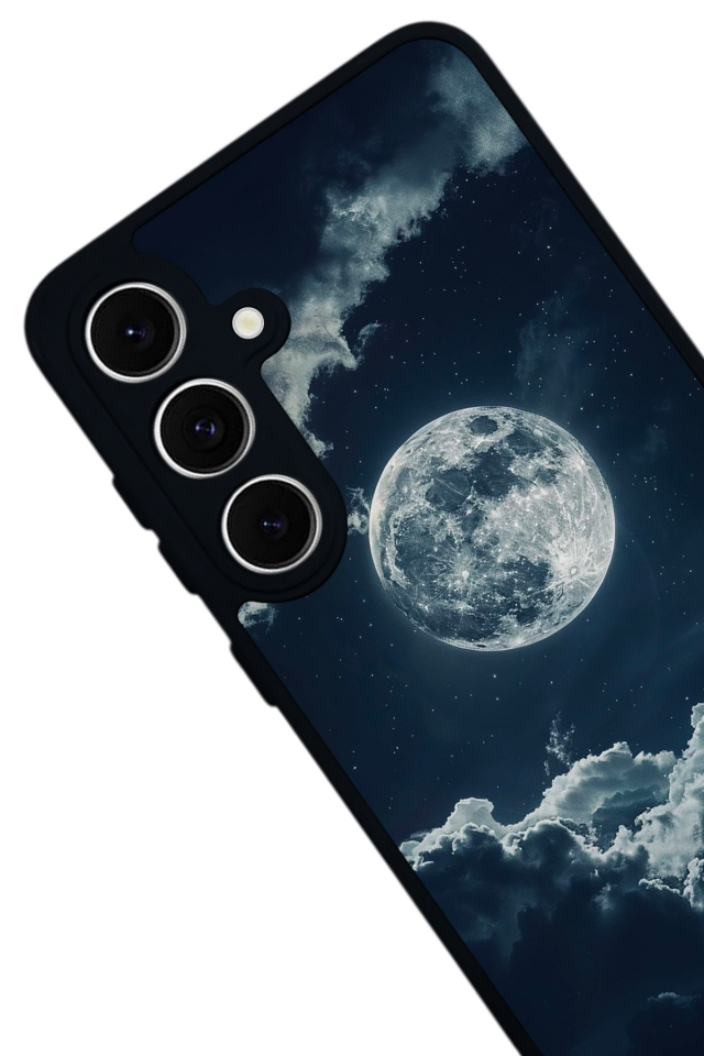 Samsung Galaxy S24 FE Uyumlu Ay Tasarımlı Glossy Premium Kılıf