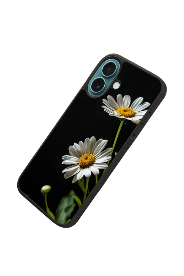 iPhone 16 Plus Uyumlu Cicek Tasarımlı Glossy Premium Kılıf