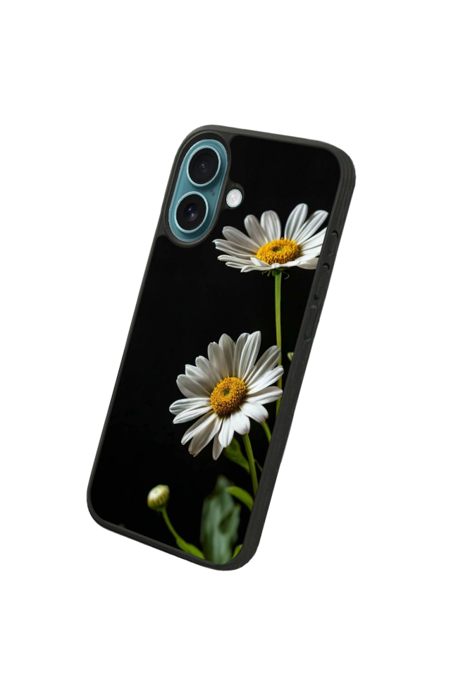 iPhone 16 Plus Uyumlu Cicek Tasarımlı Glossy Premium Kılıf