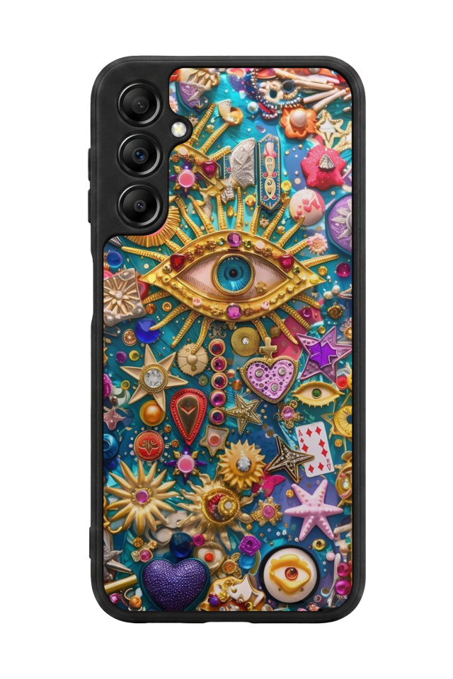 Samsung Galaxy A14 Uyumlu Göz Tasarımlı Glossy Premium Kılıf