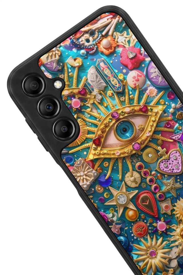 Samsung Galaxy A14 Uyumlu Göz Tasarımlı Glossy Premium Kılıf