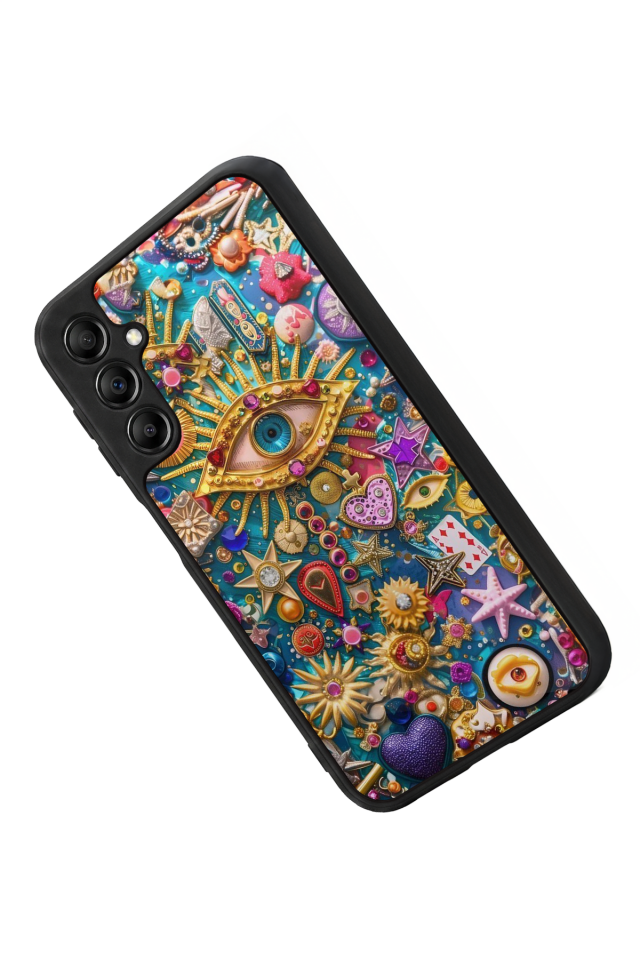 Samsung Galaxy A14 Uyumlu Göz Tasarımlı Glossy Premium Kılıf