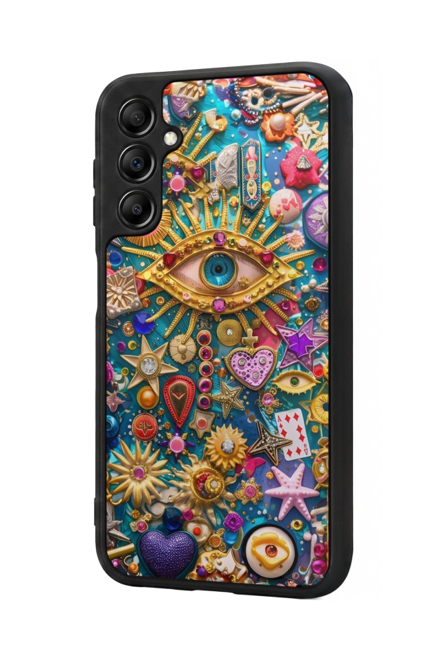 Samsung Galaxy A14 Uyumlu Göz Tasarımlı Glossy Premium Kılıf