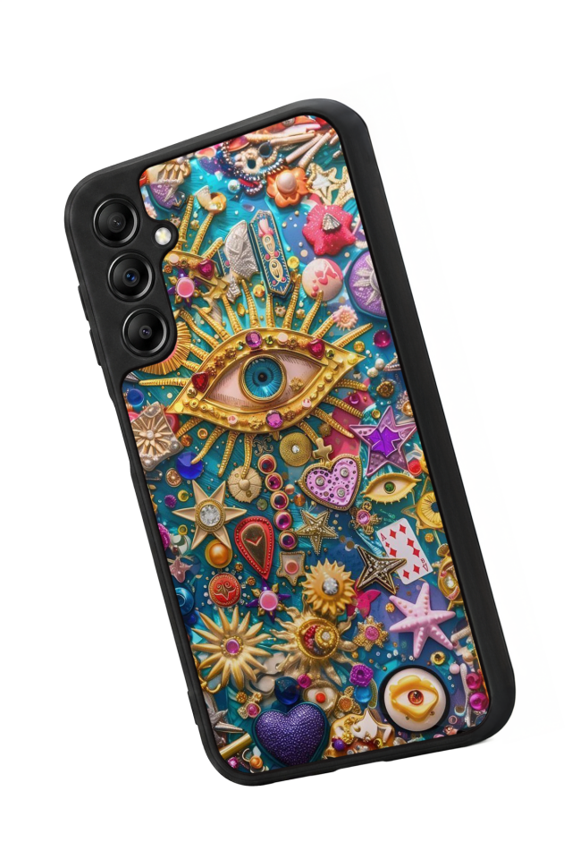 Samsung Galaxy A14 Uyumlu Göz Tasarımlı Glossy Premium Kılıf