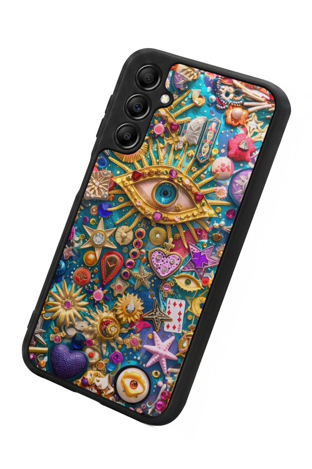 Samsung Galaxy A14 Uyumlu Göz Tasarımlı Glossy Premium Kılıf