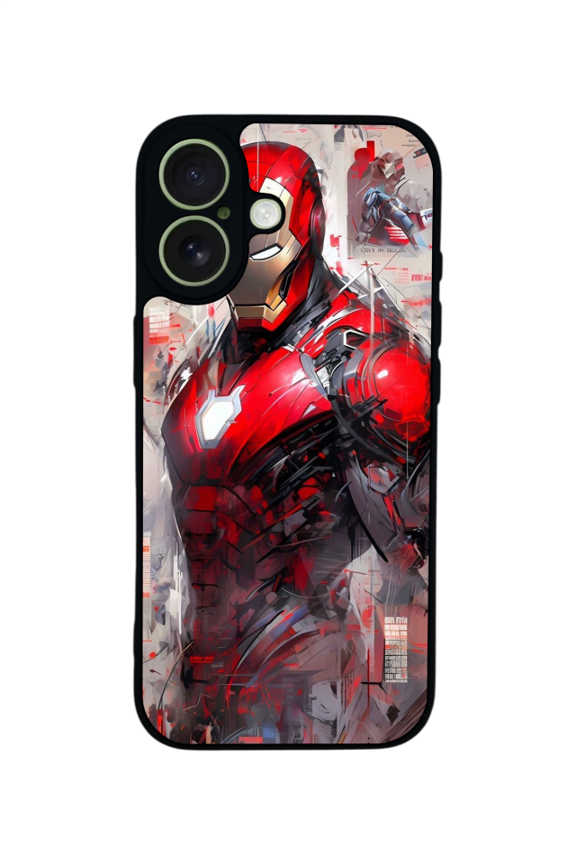 iPhone 17 Uyumlu Iron Man ( Demir Adam ) Tasarımlı Glossy Premium Kılıf