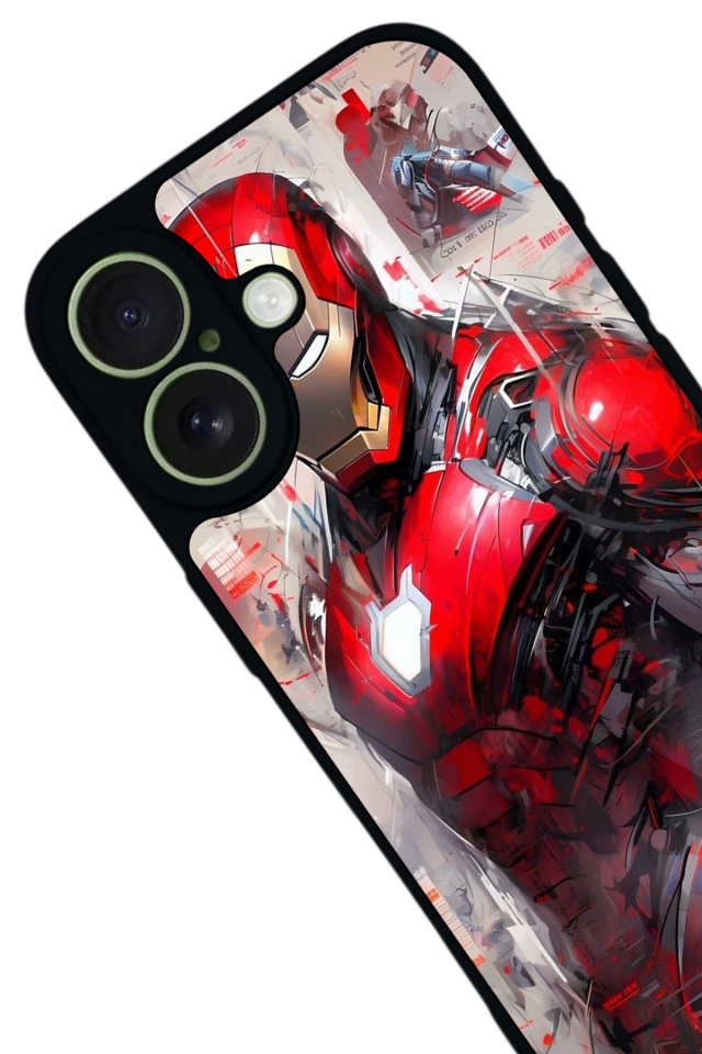iPhone 17 Uyumlu Iron Man ( Demir Adam ) Tasarımlı Glossy Premium Kılıf