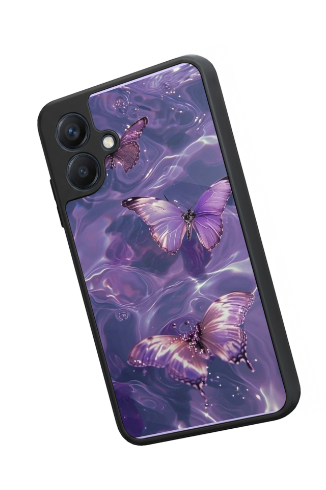 Samsung Galaxy A07 Uyumlu Kelebek Tasarımlı Glossy Premium Kılıf