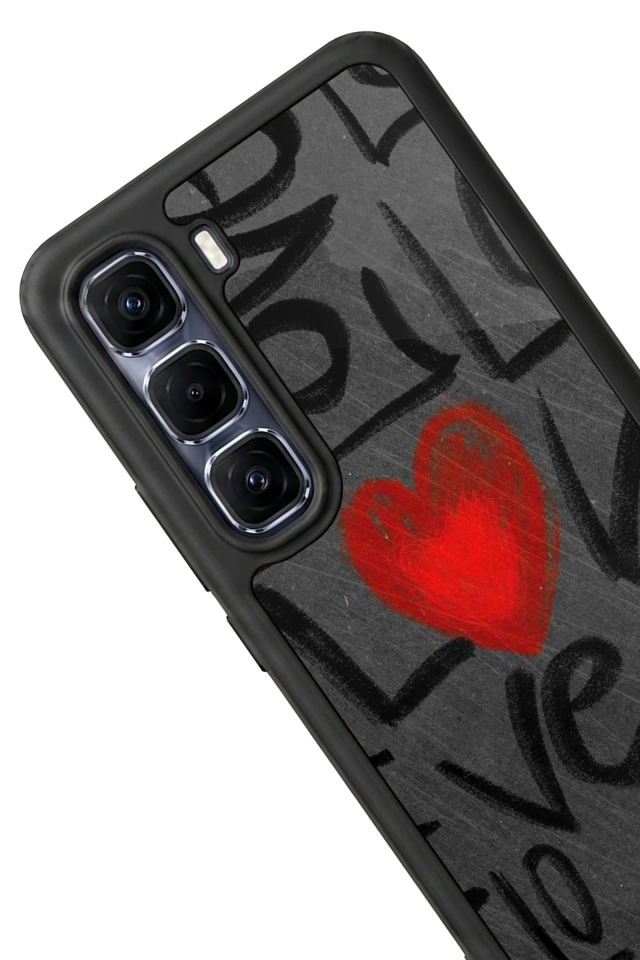 Infinix Hot 60 Pro Plus Uyumlu Love Tasarımlı Glossy Premium Kılıf