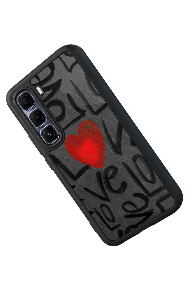 Infinix Hot 60 Pro Plus Uyumlu Love Tasarımlı Glossy Premium Kılıf