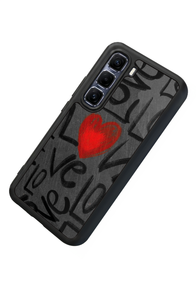 Infinix Hot 60 Pro Plus Uyumlu Love Tasarımlı Glossy Premium Kılıf