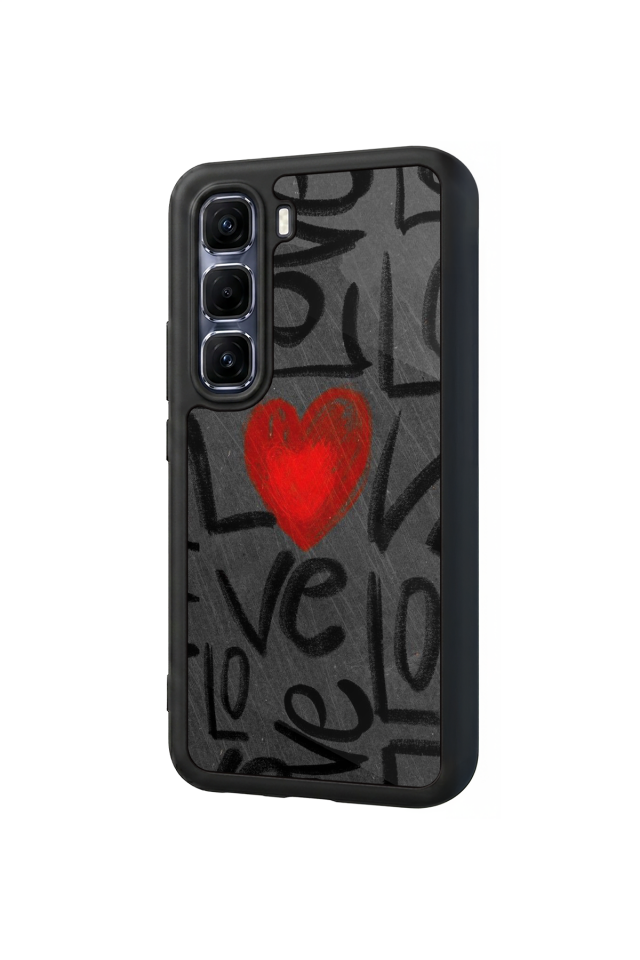 Infinix Hot 60 Pro Plus Uyumlu Love Tasarımlı Glossy Premium Kılıf