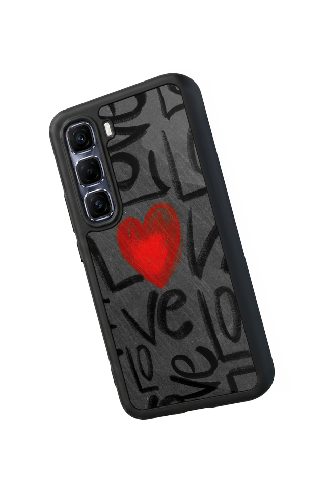 Infinix Hot 60 Pro Plus Uyumlu Love Tasarımlı Glossy Premium Kılıf