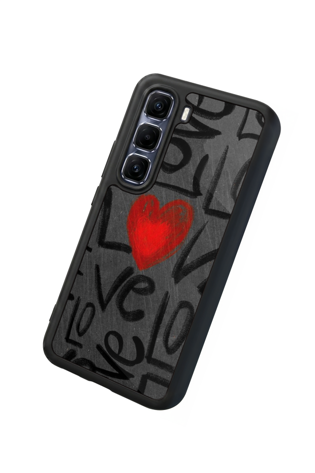 Infinix Hot 60 Pro Plus Uyumlu Love Tasarımlı Glossy Premium Kılıf