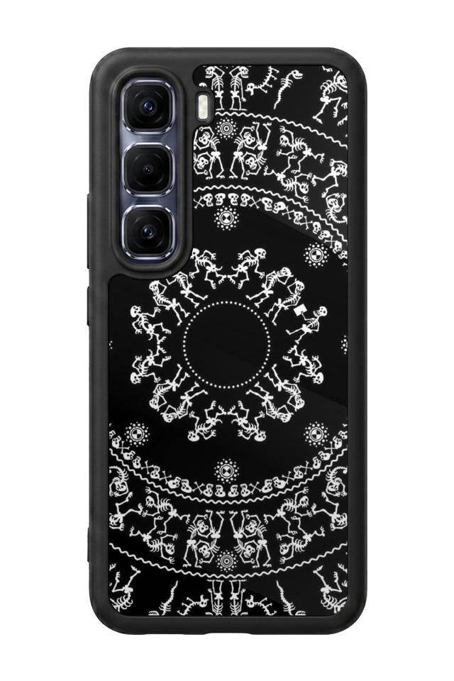 Infinix Hot 60 Pro Plus Uyumlu Mandala Tasarımlı Glossy Premium Kılıf