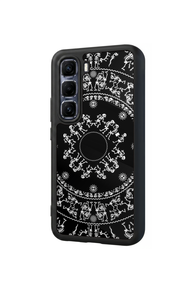 Infinix Hot 60 Pro Plus Uyumlu Mandala Tasarımlı Glossy Premium Kılıf