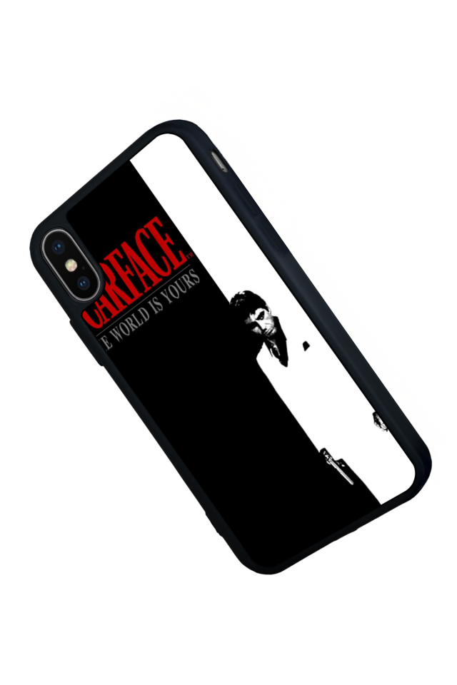 iPhone XS Max Uyumlu Scarface Tasarımlı Glossy Premium Kılıf
