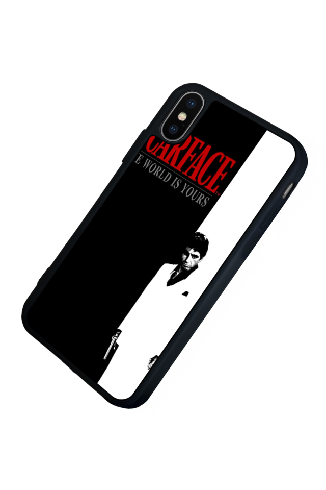 iPhone XS Max Uyumlu Scarface Tasarımlı Glossy Premium Kılıf