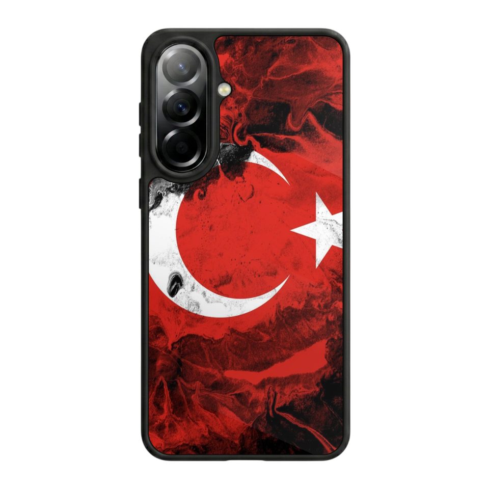 Samsung Galaxy A37 Uyumlu Türk Bayragi Tasarımlı Glossy Premium Kılıf