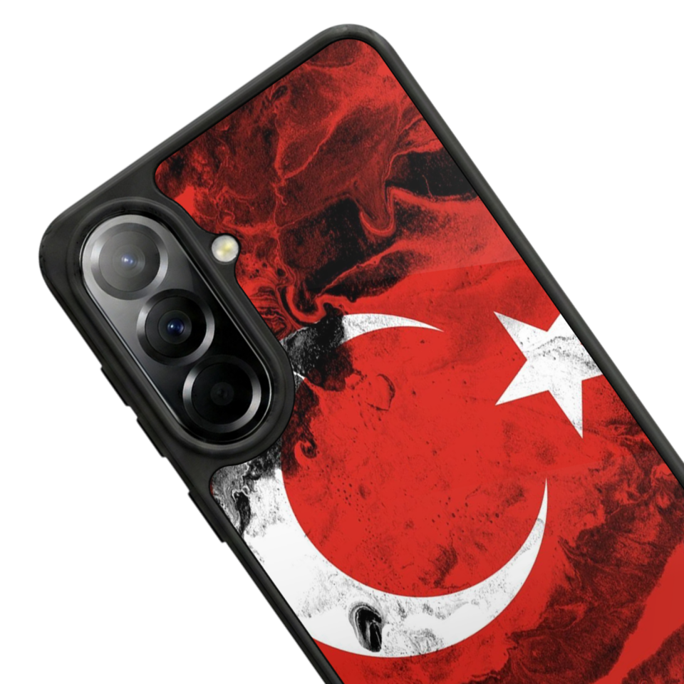 Samsung Galaxy A37 Uyumlu Türk Bayragi Tasarımlı Glossy Premium Kılıf