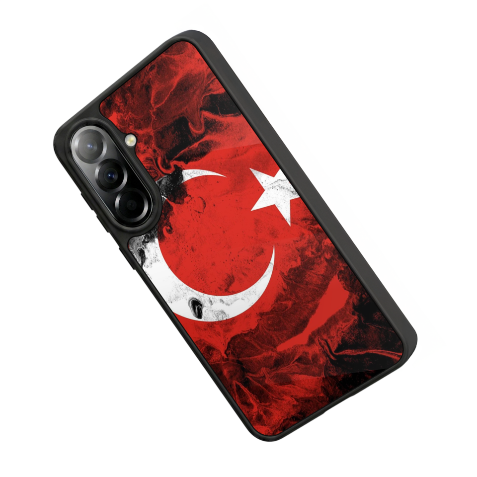 Samsung Galaxy A37 Uyumlu Türk Bayragi Tasarımlı Glossy Premium Kılıf
