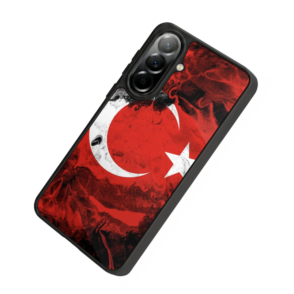 Samsung Galaxy A37 Uyumlu Türk Bayragi Tasarımlı Glossy Premium Kılıf