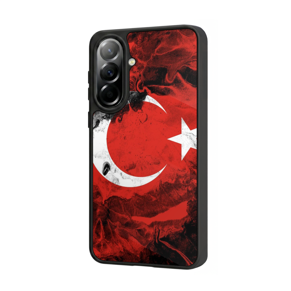 Samsung Galaxy A37 Uyumlu Türk Bayragi Tasarımlı Glossy Premium Kılıf