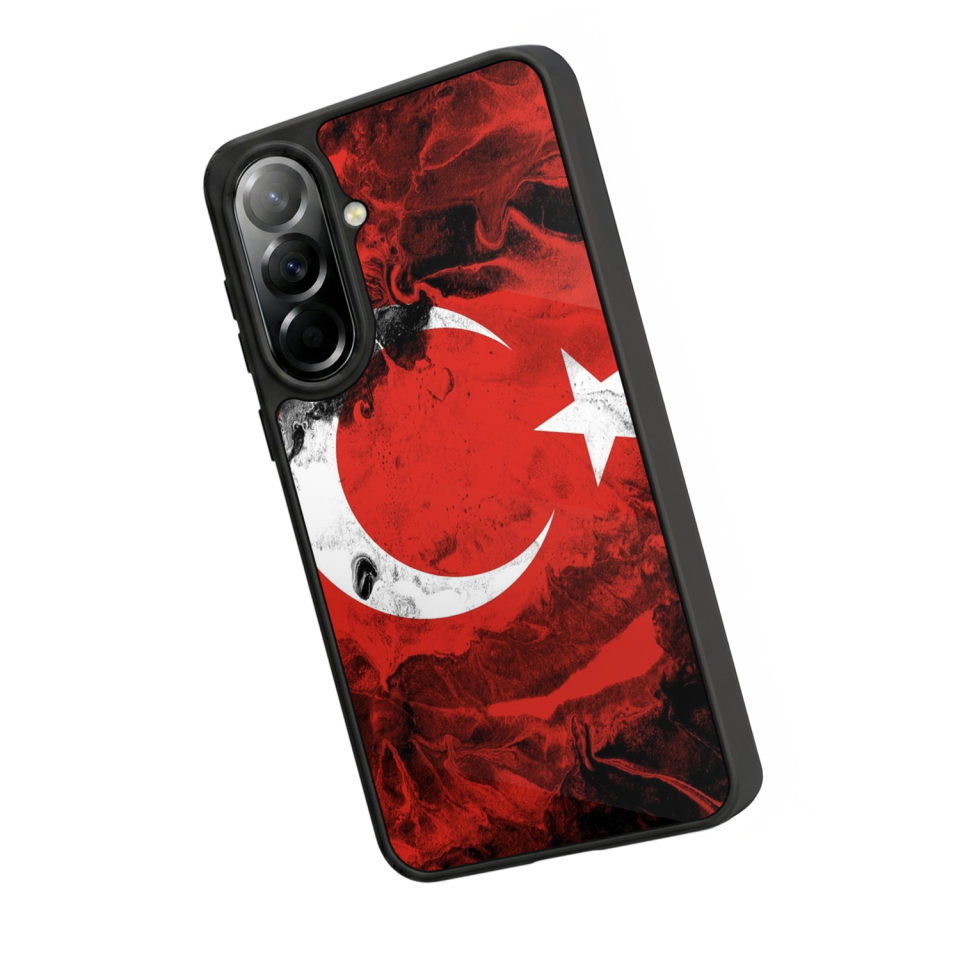 Samsung Galaxy A37 Uyumlu Türk Bayragi Tasarımlı Glossy Premium Kılıf