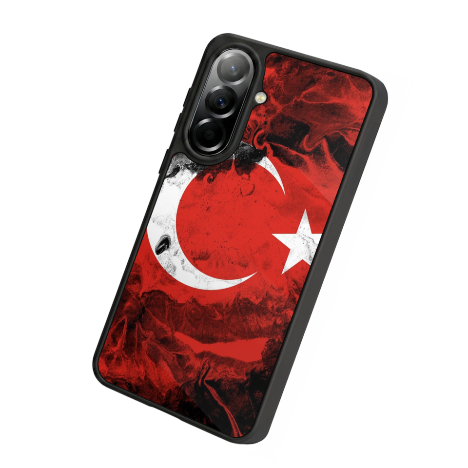 Samsung Galaxy A37 Uyumlu Türk Bayragi Tasarımlı Glossy Premium Kılıf