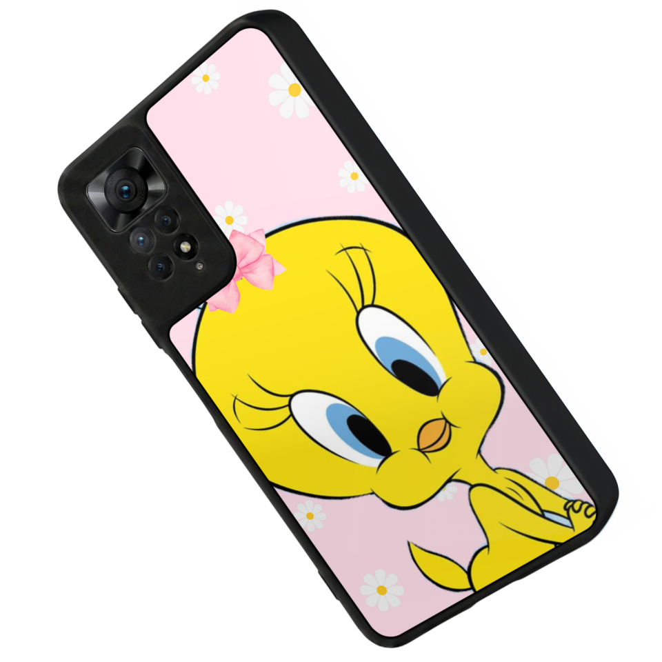 Xiaomi Redmi Note 12 Pro Uyumlu Tweety Tasarımlı Glossy Premium Kılıf