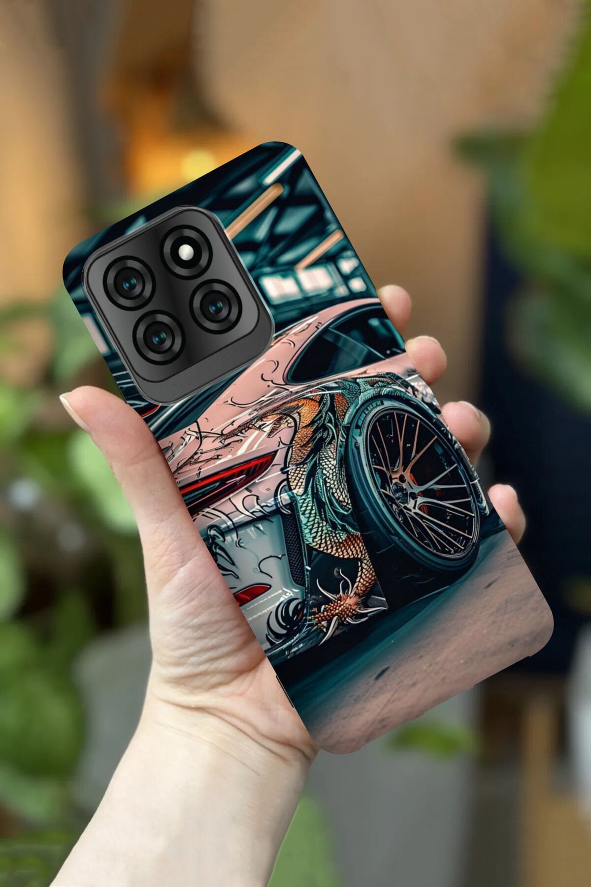 Reeder S71 Uyumlu Kamera Korumalı Porsche Araba Desenli HD Baskılı Silikon Kılıf