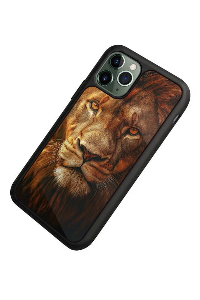 iPhone 11 Pro Uyumlu Aslan Tasarımlı Glossy Premium Kılıf