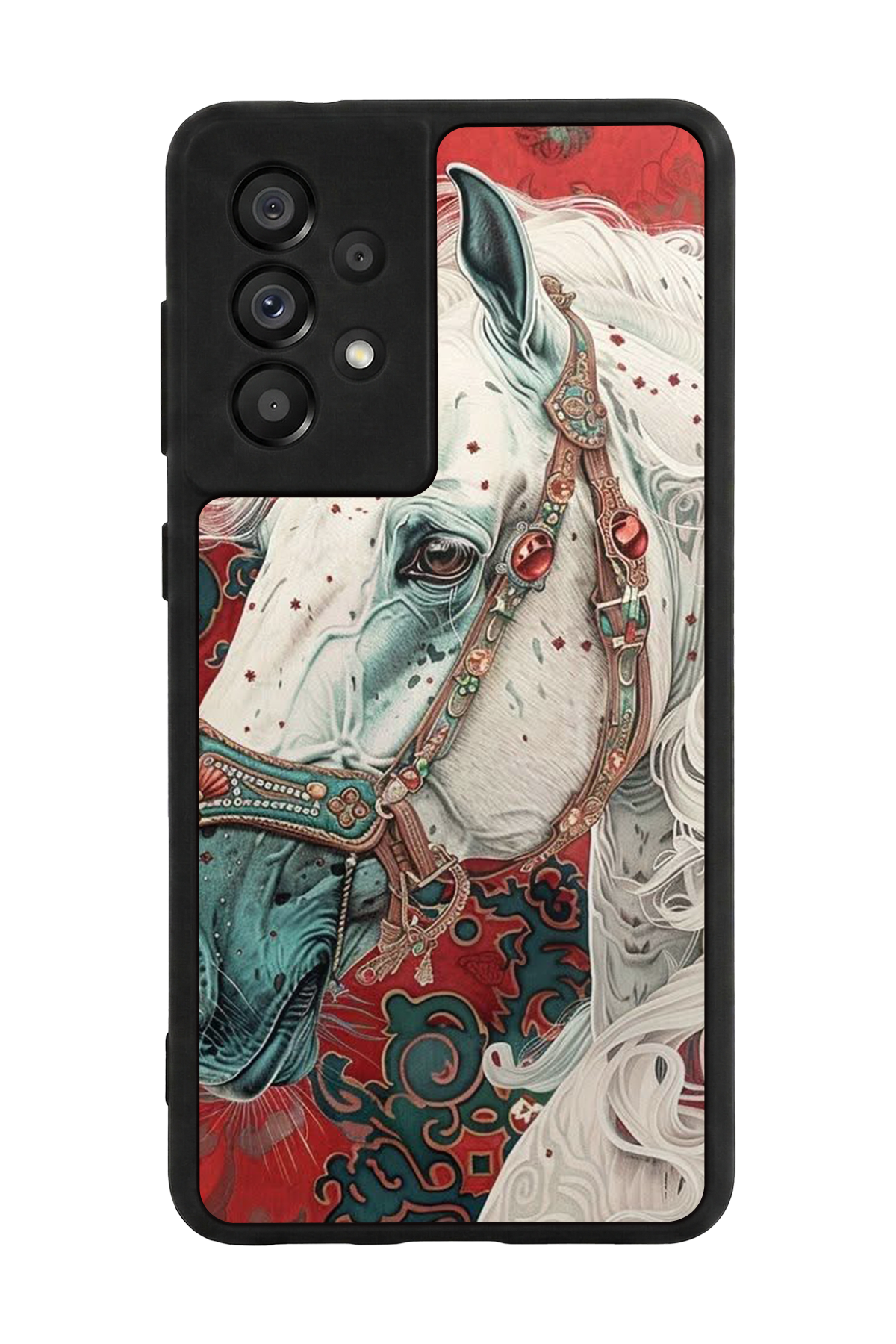 Samsung Galaxy A73 Uyumlu At Horse Tasarımlı Glossy Premium Kılıf