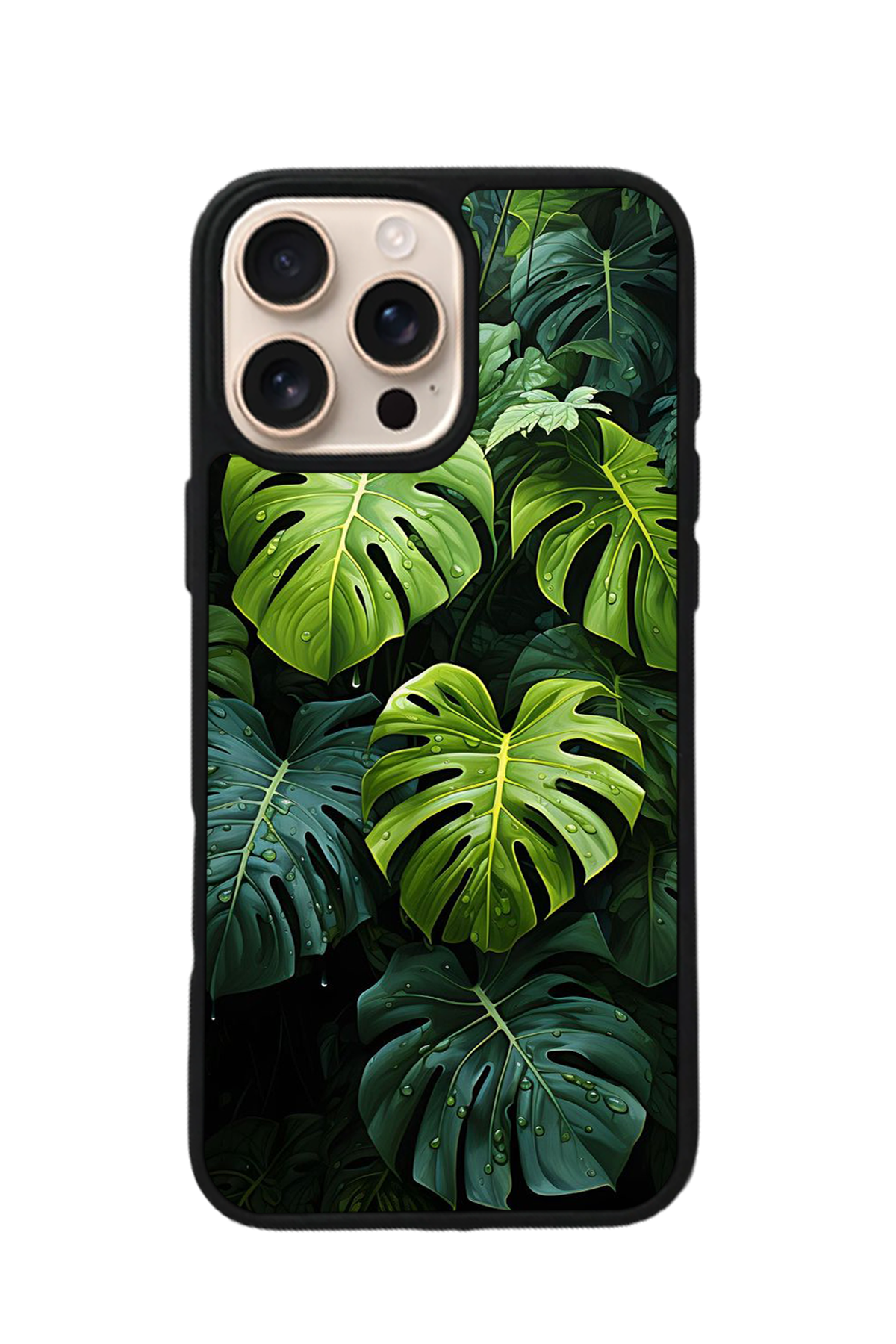 iPhone 16 Pro Uyumlu Botanik Tasarımlı Glossy Premium Kılıf
