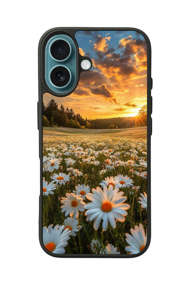 iPhone 16 Plus Uyumlu Cicek Tasarımlı Glossy Premium Kılıf