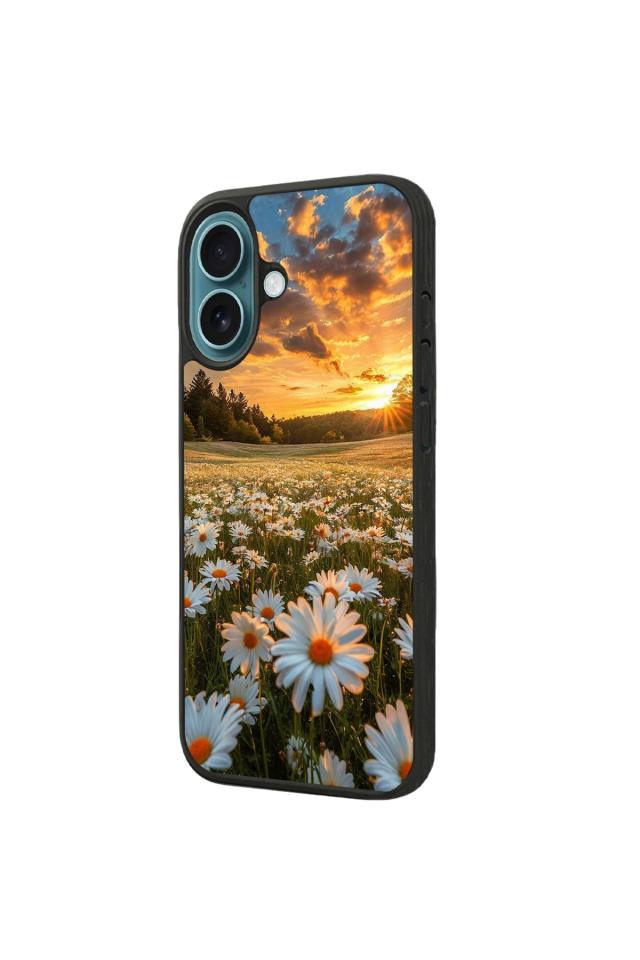 iPhone 16 Plus Uyumlu Cicek Tasarımlı Glossy Premium Kılıf