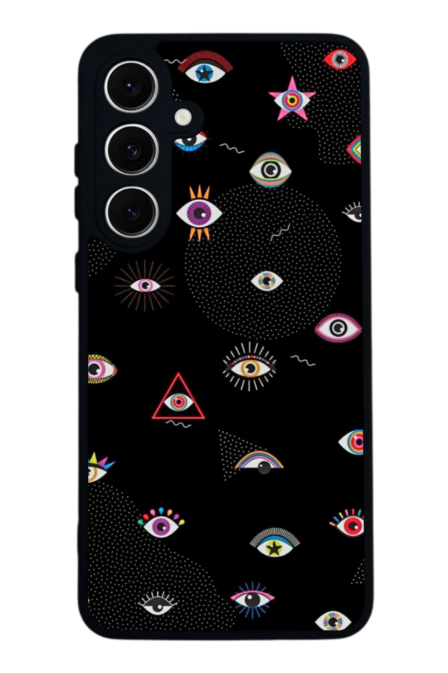 Samsung Galaxy S24 FE Uyumlu Göz Tasarımlı Glossy Premium Kılıf