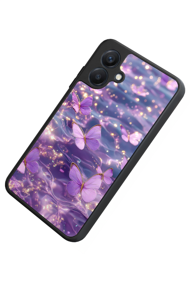 Samsung Galaxy A07 Uyumlu Kelebek Tasarımlı Glossy Premium Kılıf
