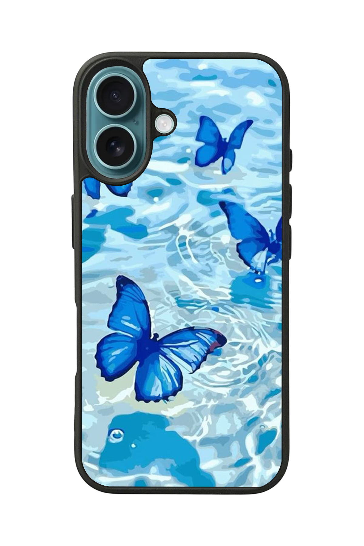 iPhone 16 Uyumlu Kelebek Tasarımlı Glossy Premium Kılıf