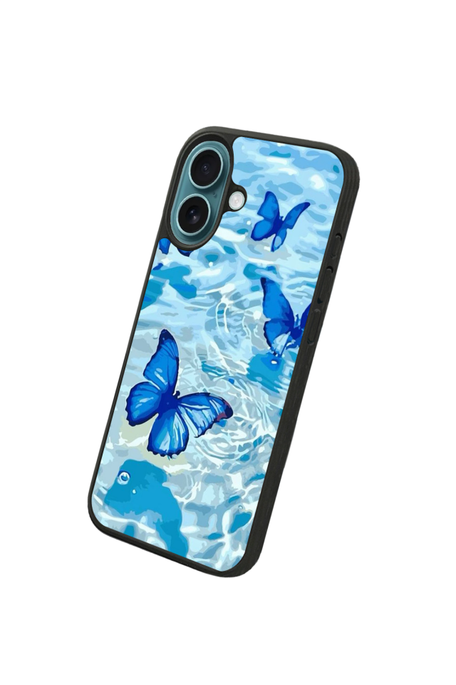 iPhone 16 Uyumlu Kelebek Tasarımlı Glossy Premium Kılıf