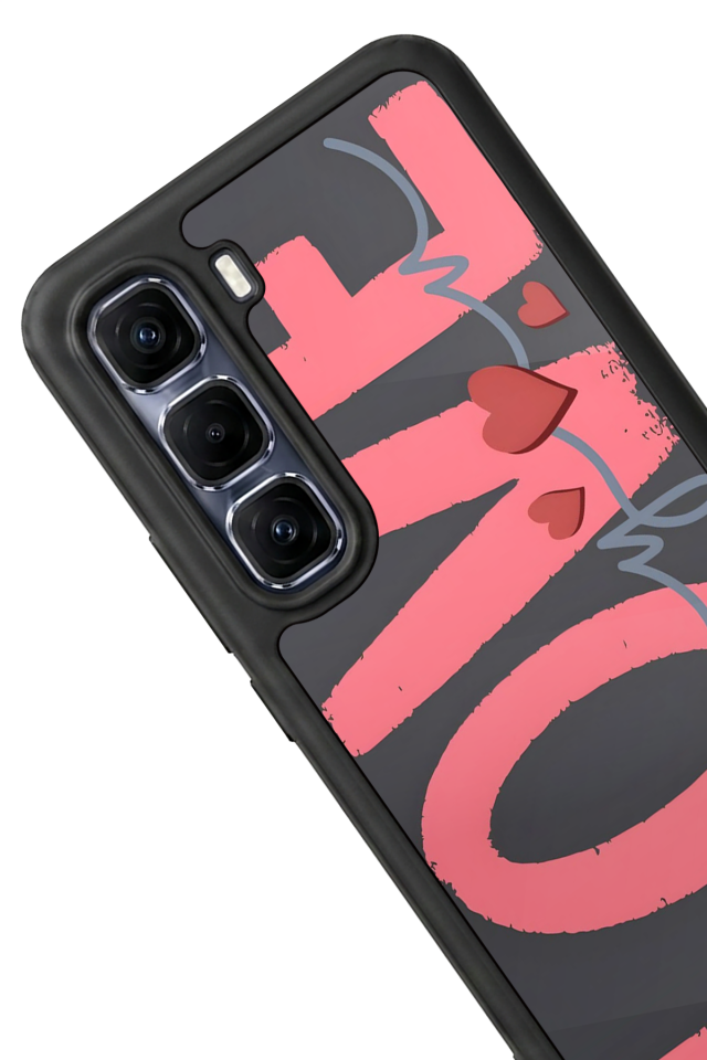 Infinix Hot 60 Pro Plus Uyumlu Love Tasarımlı Glossy Premium Kılıf