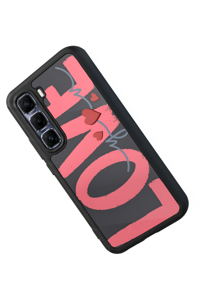 Infinix Hot 60 Pro Plus Uyumlu Love Tasarımlı Glossy Premium Kılıf