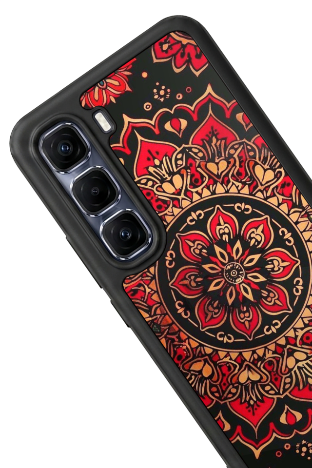 Infinix Hot 60 Pro Plus Uyumlu Mandala Tasarımlı Glossy Premium Kılıf