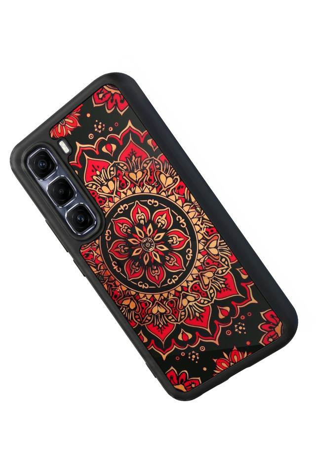 Infinix Hot 60 Pro Plus Uyumlu Mandala Tasarımlı Glossy Premium Kılıf