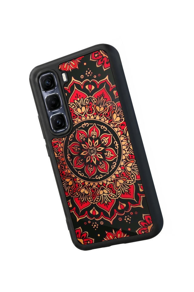 Infinix Hot 60 Pro Plus Uyumlu Mandala Tasarımlı Glossy Premium Kılıf