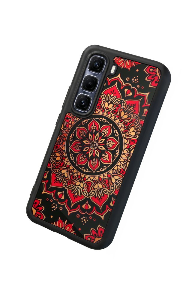 Infinix Hot 60 Pro Plus Uyumlu Mandala Tasarımlı Glossy Premium Kılıf