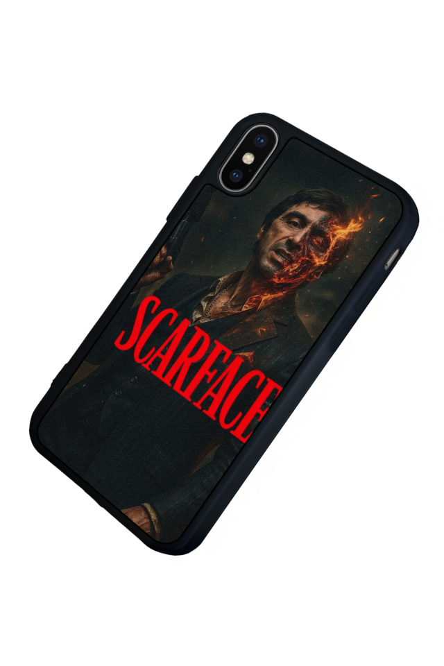 iPhone XS Max Uyumlu Scarface Tasarımlı Glossy Premium Kılıf