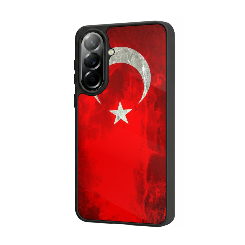 Samsung Galaxy A37 Uyumlu Türk Bayragi Tasarımlı Glossy Premium Kılıf