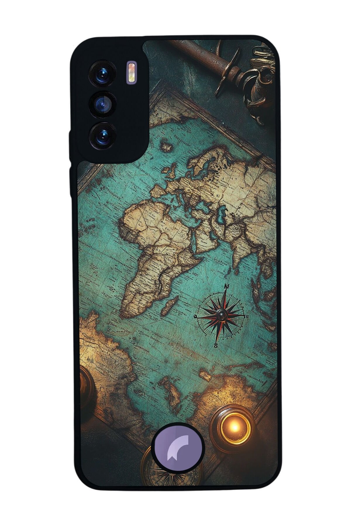 Reeder S19 Max Pro S Uyumlu Harita Tasarımlı Glossy Premium Kılıf